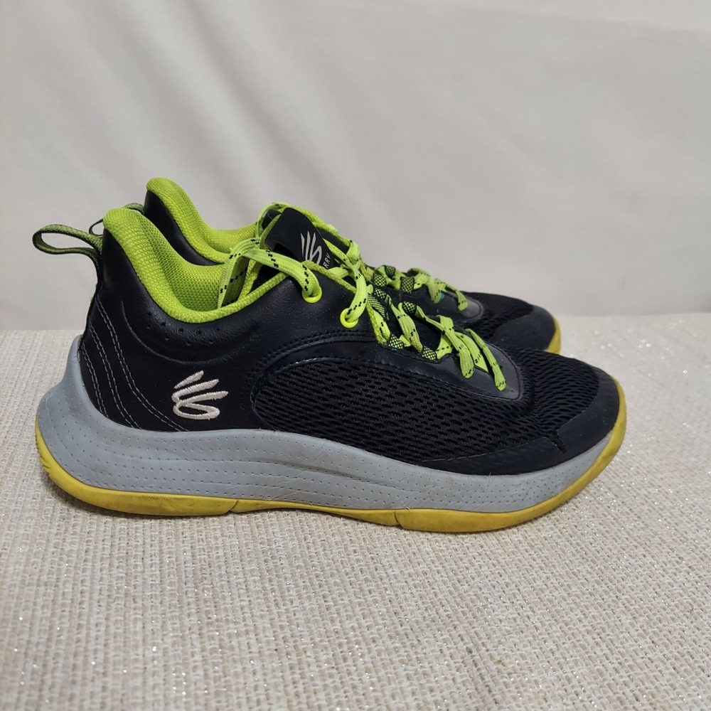 Under Armour Steph Curry GS 3Z6 Size US 6Y Kids Sneaker Black/Lime